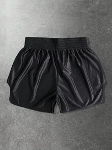 ROMWE MEN Street Life Men's Sports Shorts, Boxing Shorts, Basketball Shorts, Summer - Black - View 2
