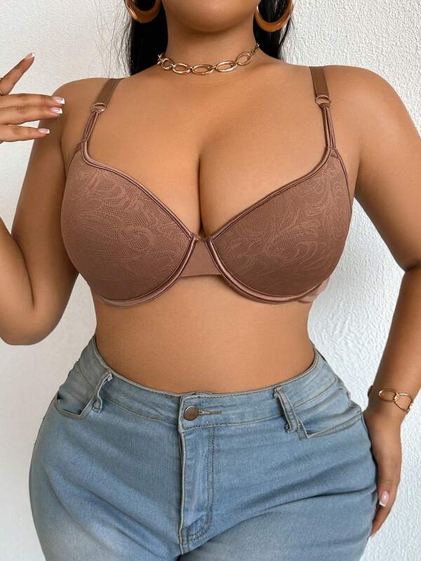 DesireSculpt Plus Size Women Underwire Soft Cup Comfortable Bra