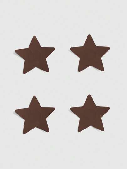 2 pares de cubrepezones con forma de estrella, para uso diario de mujeres