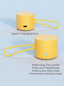 Teckwe Portable Wireless Speakers With Strap Easy To Carry, Wireless Waterproof Mini Speaker With Loud Stereo Sound, Longtime Playtime, Built-In Microphone - one-size - View 6