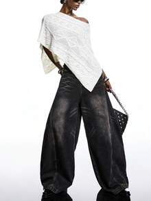 LYSMO 2026 New Arrive Minimalism Spring/Summer Women's Elegant Asymmetrical Twist Rope Shawl Sweater/Valentine Outfits For Women /Valentine Clothes/Birthday Outfits For Women /Going Out Top /Going Out Tops For Women / Elegant Women's Blouses /Casual Blouses For Women/Vacation Outfits Women / Y2k Clothes/Y2K Tops /  Summer Tops / Spring Break Outfits /Elegant Dress Women /2000s Style / White Top / White Tops For Women