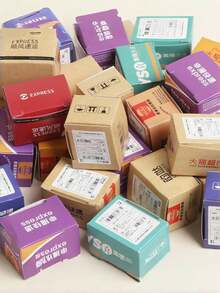 Zazumi 树脂仿真迷你快递盒盲盒玩具微缩桌面摆件收藏礼品成人随机包装惊喜DIY场景装饰派对礼品 - 彩色 - 查看 3