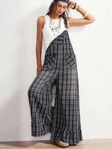 Bohemela Bộ đồ liền thân không tay kẻ sọc rộng rãi thoải mái dành cho nữ - Xám - Xem 4