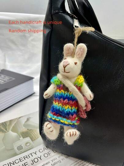 MINKOJA (Not Plush Filled) Felt Ornament Set, Adorable Keychain & Bag Charm With Mini Home Decor For Shelf Desk, Aesthetic Photo Prop