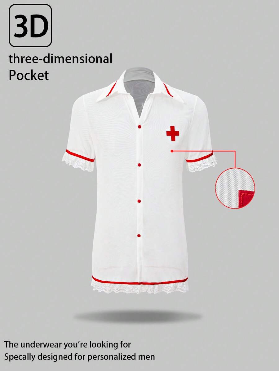 DrisQ DrisQ Sexy Nurse Roleplay Costume For Men, Suitable For Party And Celebration - Multicolor - View 1