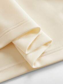 EASEVO Áo thun nam tay ngắn cổ tròn trễ vai thêu hoa cỡ lớn - Màu be - Xem 11