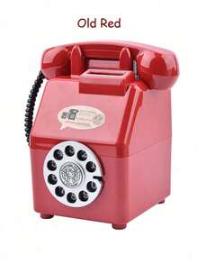 大容量复古电话形存钱罐摆件创意老式存钱罐塑料节日生日礼物毕业礼物