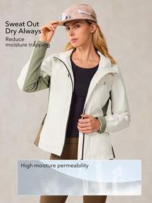 OutZeal 女式防水防风拉链口袋撞色户外外套徒步露营秋冬 - 彩色 - 查看 4