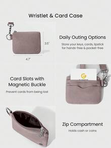 GLOWMODE Cartera resistente al agua para llevar a todas partes - Gris violeta - Ver 2