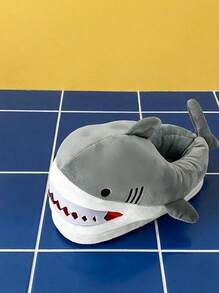 Joivida Cartoon Shark Slippers For Women Plush Furry Animal Design Warm Winter Non Slip Sole Comfortable Indoor Home Cozy Soft Lightweight Lounge Wear Gift Idea For Holidays Christmas Birthday - shark - View 9