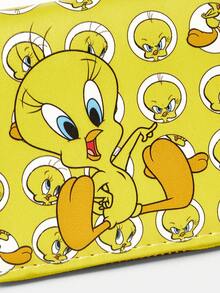 LOONEY TUNES X SHEIN 1 件装，多种黄色小鸭拉链设计，女士短款钱包/零钱包。 - 黃色 - 查看 3
