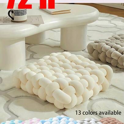 1 chiếc gối đan, gối vuông đan thủ công dùng để trang trí sofa, ghế bành, sàn nhà, gối tựa lưng, gối hỗ trợ cột sống, thích hợp dùng làm gối và đệm trong phòng ngủ, có thể dùng làm gối trang trí trong phòng học, phòng ngủ và phòng khách.