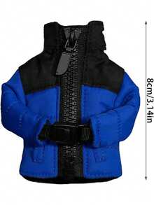 Zazumi 1件迷你羽绒服钥匙扣，毛绒质感设计，趣味时尚配饰，包包挂饰，可作钥匙扣、圣诞袜填充物、节日礼物创意，北欧田园风美学，日常必备单品 - 彩色 - 查看 4