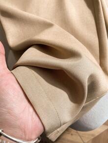 Elladie kids 2pcs/Set Girls Adjustable Strap Floral Decor Camisole Top And Straight Leg Khaki Pants Casual Suit, Elegant & Fashionable For Summer Vacation - Khaki - View 6