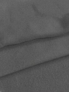 SWAVVY Áo nỉ dài tay lót nhiệt dáng rộng dệt kim thoải mái cho nam, mùa thu/đông - Màu xám đen - Xem 5