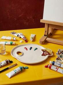 Joivida 梵高风格艺术家调色盘 - 陶瓷艺术调色盘，多功能装饰道具，可用于绘画和展示化妆品，灵感源自梵高艺术作品，圣诞节最佳选择，感恩节完美之选