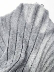 SHEIN EZwear 大码不对称下摆荷叶边短袖T恤，浅灰色 - 淺灰色 - 查看 6
