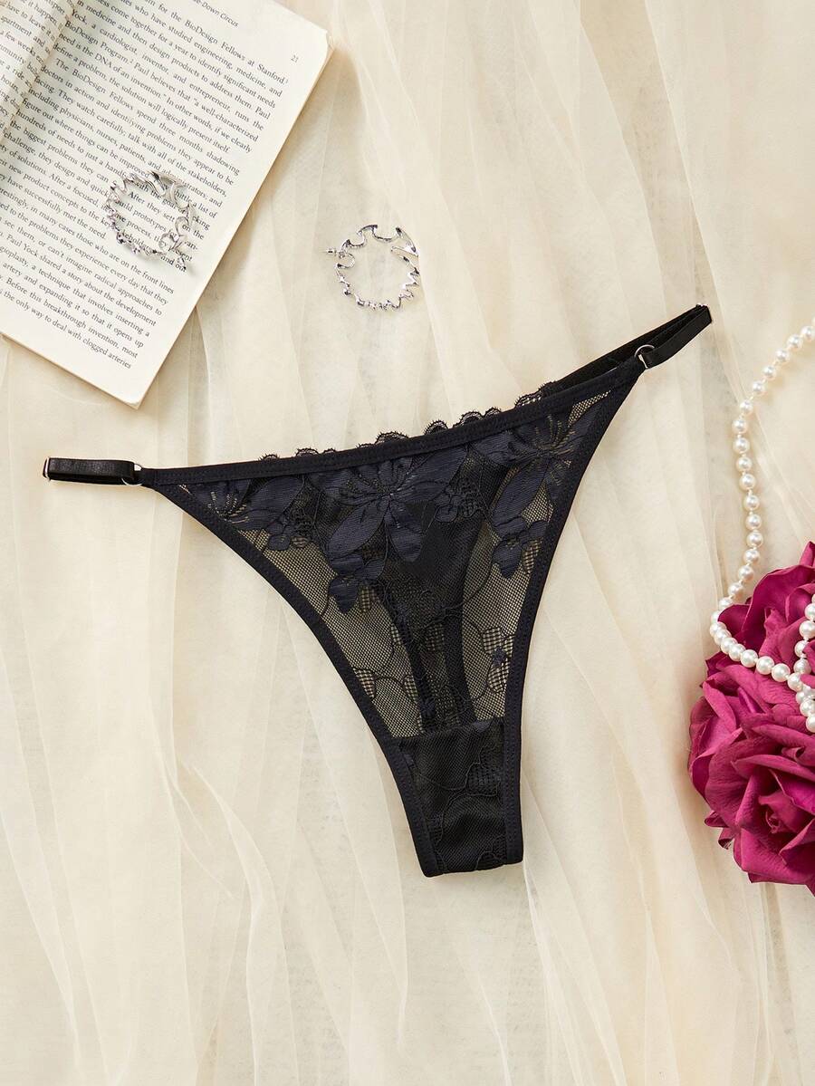 SHEIN Floral Lace Low Rise G-String Sexy Lingerie