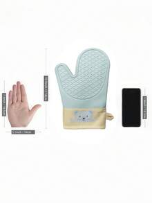 1pc Anti-Scald Microwave Oven Gloves, Heat Resistant Kitchen Baking Gloves,Resistant Silicone Oven Mitts - Home Kitchen, Non-Slip Kitchen Items, Festive Holiday Cooking Gifts Friendly For Home And Kitchen Organization