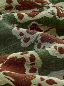 Maija Women's Full Print Frill Trim Tie Neck Long Sleeve Cinched Waist Elegant Dress,Fall Dresses For Women - Multicolor - View 9