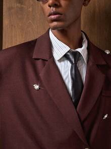 AKNOTIC Men's Suit Set, Comfortable & Versatile For Daily Wear, Gatherings, Parties, Dates - Rose Red - View 8