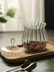 Madebyblanc 1 hũ đựng đường vuông trong suốt kiểu Châu Âu làm bằng thủy tinh, thích hợp dùng làm hộp đựng trà, cà phê và trái cây khô. (Món quà Ramadan) - Nhiều màu - Xem 3