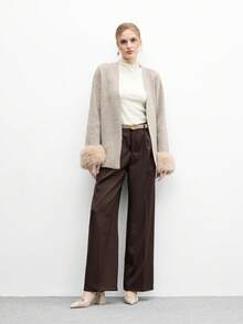 CUCCOO BIZCHIC Women's Pointed Toe Bow Decor Fashionable Versatile High Heels For Christmas