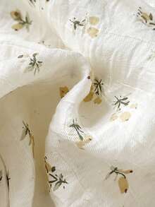 SHEIN 3pcs Baby Girls' Casual Ditsy Floral Pants With Ruffle Hem, Spring/Autumn Set