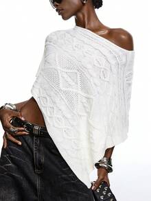 LYSMO 2026 New Arrive Minimalism Spring/Summer Women's Elegant Asymmetrical Twist Rope Shawl Sweater/Valentine Outfits For Women /Valentine Clothes/Birthday Outfits For Women /Going Out Top /Going Out Tops For Women / Elegant Women's Blouses /Casual Blouses For Women/Vacation Outfits Women / Y2k Clothes/Y2K Tops /  Summer Tops / Spring Break Outfits /Elegant Dress Women /2000s Style / White Top / White Tops For Women