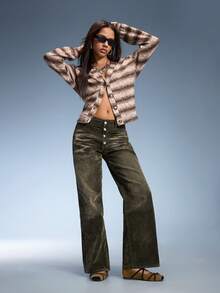 CUCCOO GRLICON Women's Square Toe Criss-Cross Strap Casual Flat Loafers For Christmas Valentine's Day - Brown - View 5