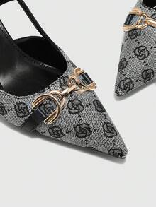 CUCCOO BIZCHIC Pointed Toe Hollow Out Stiletto Heel Women Pumps, Commuting & Casual - Black - View 3