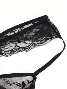 1pc Fashionable Lace Trim Alluring Low-Rise Sexy Men's Underwear