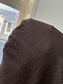 SHEIN Bộ 2 áo thun tay ngắn rộng rãi màu trơn đơn giản dành cho bà bầu và quần dài - màu nâu - Xem 5