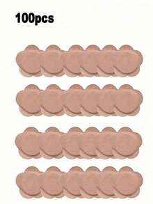 50/100PCS Castor Oil Patches Self-Adhesive Belly Button Pack Wrap, Hypoallergenic Leak-Proof Disposable Pads For Navel Care, Portable Absorbent Spunlace Cloth Compress For Home Travel Use, Oil Not Include