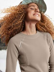 In My Nature 女士保暖圆领户外抓绒T恤，秋冬季