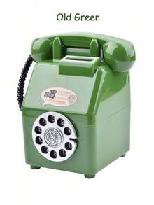 大容量复古电话形存钱罐摆件创意老式存钱罐塑料节日生日礼物毕业礼物