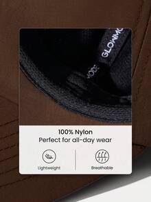 GLOWMODE Nylon Peak Performance Sweatband Cap With Reflective Handsewn Logo Daily Casual - Brown - View 4