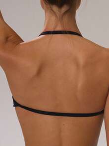 Musera Sport Sport Ruched Halterneck Sports Bra Mixed Colour 3 Multipack Set Casual Active Workout Gym Fall Autumn Back To School - Purple - View 5