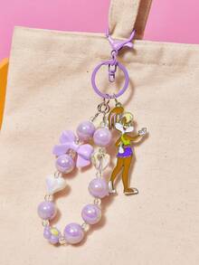 LOONEY TUNES X SHEIN Rotatable Metal Keychain - Multicolor - View 4