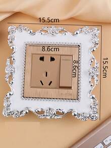 1pc Floral Decor Switch Outlet Wall Sticker, Stickers, Wall Decal, Vinyl Decal For Home Decorations, Spring Decoration Items Refresh Your Home, Festival Decoration Stickers Gifts Birthday Graduation - White - View 23