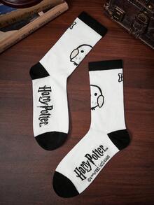 HARRY POTTER X SHEIN Calcetines tipo tripulación para mujer - Multicolor - Ver 4
