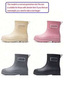 Giày đi mưa/Bao giày kiểu mới, Giày đi mưa chống trượt, Giày cao su chống mòn, Giày ống ngắn chống thấm nước cho nam và nữ trưởng thành, Giày bốt nhà bếp thời trang làm mát mùa hè, Bãi biển, Du lịch - Nhiều màu - Xem 3