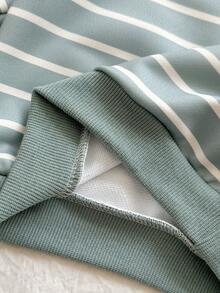 Vintaside Kids Ensemble sweat-shirt imprimé rayé pour bébés garçons, style décontracté