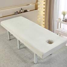 1件防水防油美容院按摩床罩床单全覆盖弹性按摩SPA床罩带孔（190*80cm） - 彩色 - 查看 5