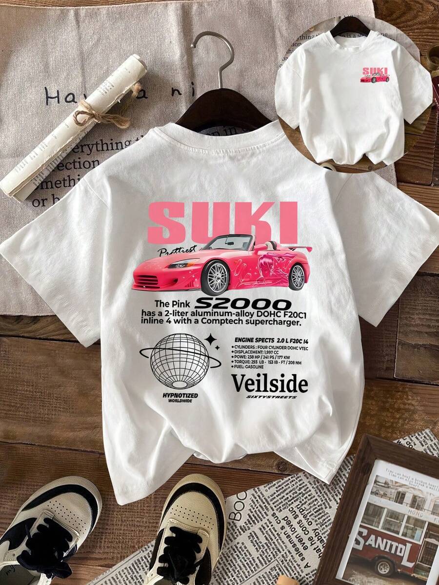 INAWLY Women's Casual Slogan Printed Round Neck Short Sleeve T-Shirt