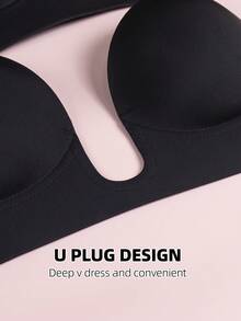 Bộ 2 miếng dán hình chữ U nâng cấp phù hợp với áo ngực cỡ lớn dành cho phụ nữ - màu đen - Xem 6