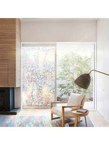 Cuộn phim cách nhiệt tĩnh điện PVC màu tự dính thích hợp cho cửa sổ phòng tắm và nhà vệ sinh, chống thấm nước, chống ẩm, chống tia UV và cũng thích hợp để trang trí phòng khách, nhà cửa, phim cách nhiệt riêng tư - Nhiều màu - Xem 4