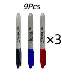 3Pcs/9Pcs -Friendly Fine-Tipped Permanent Marker, Smudge-Proof And Waterproof, Suitable For Accurate Writing On Various Surfaces Back To School - Multicolor - View 5