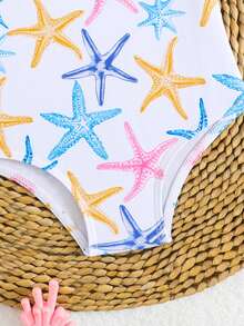 女婴印花连体泳衣 - 彩色 - 查看 5