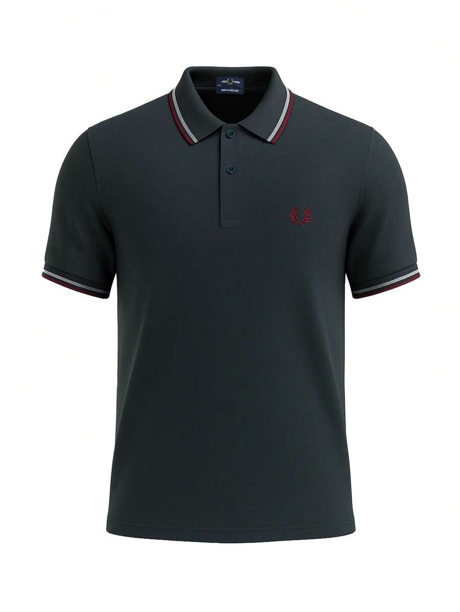 Fred Perry Men's Polo Shirts Skin-Friendly Versatile Comfortable Daily School Business Casual Black M12-Y85 - Green - View 1